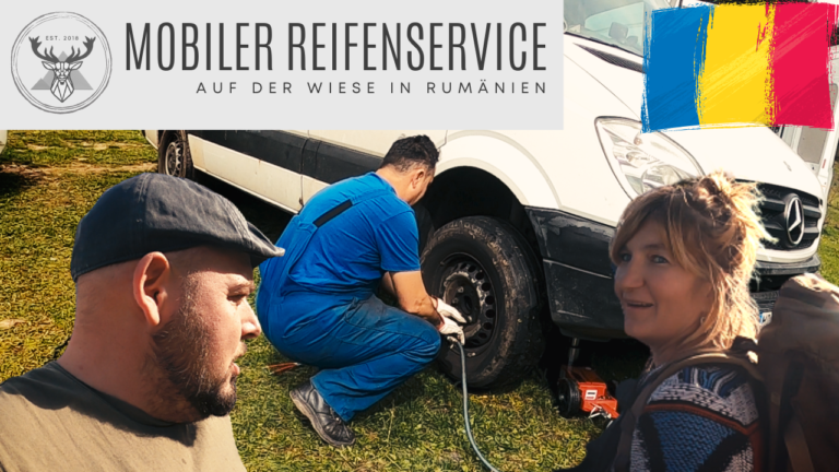 Ein mobiler Reifen Service hilft bei einer Reifenpanne im Vanlife